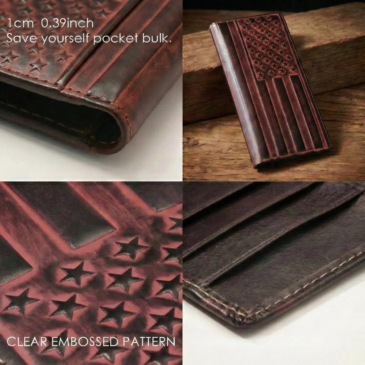 Real Cowhide Leather RFID-blocking Wallet