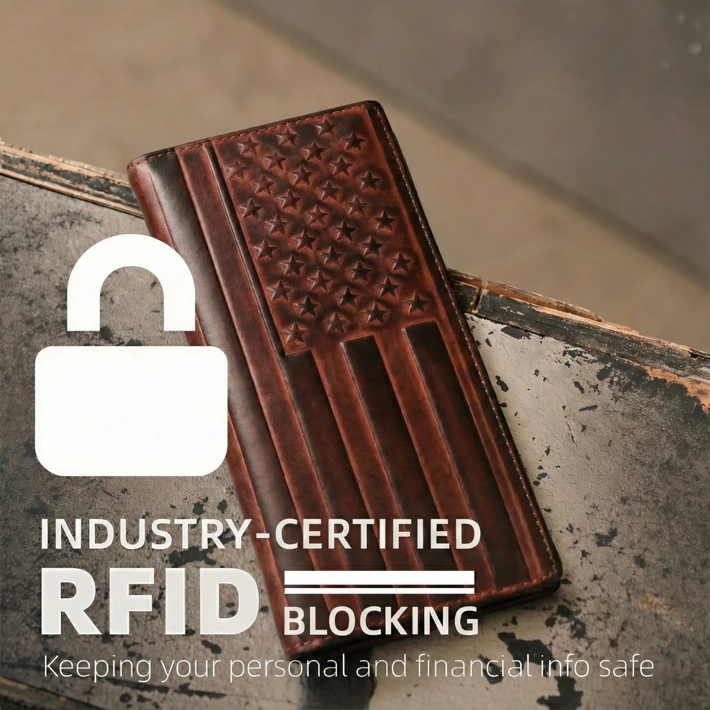 Real Cowhide Leather RFID-blocking Wallet